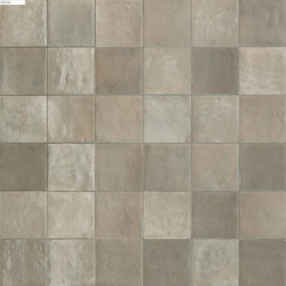 Faianta baie / bucatarie gri 10x10 cm, Marazzi Zellige Lux Argilla