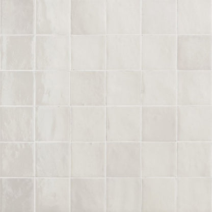 Faianta baie / bucatarie alba 10x10 cm, Marazzi Zellige Lux Gesso