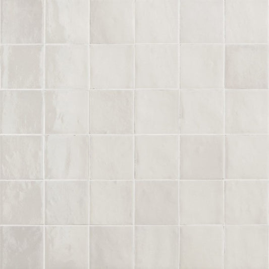 Faianta baie / bucatarie alba 10x10 cm, Marazzi Zellige Lux Gesso