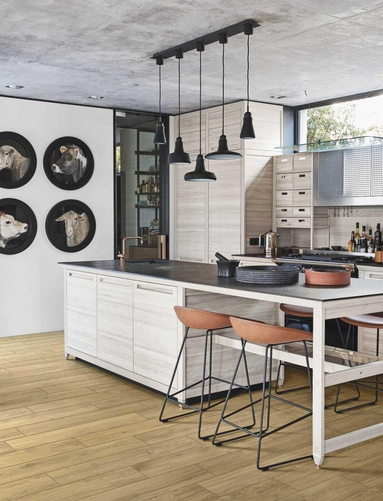 Gresie exterior / interior portelanata rectificata crem 14.5x90 cm, Marazzi Treverklook Honey