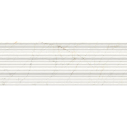 Faianta baie / bucatarie rectificata alba 60x180 cm, Marazzi Magnifica Calacatta Gold Strutturato Mikado 3D