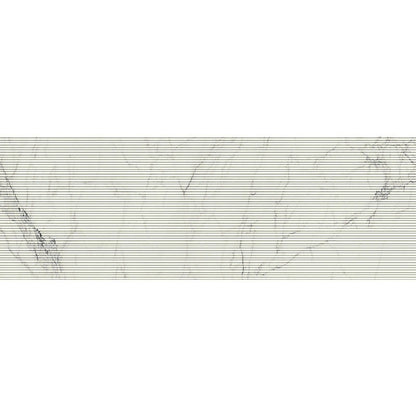 Faianta baie / bucatarie rectificata alba 60x180 cm, Marazzi Magnifica Statuario Strutturato Mikado 3D