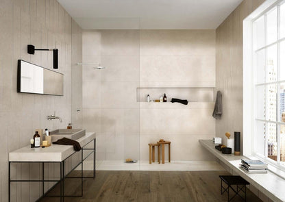 Faianta baie / bucatarie rectificata bej 60x180 cm, Marazzi Magnifica Limestone Sand