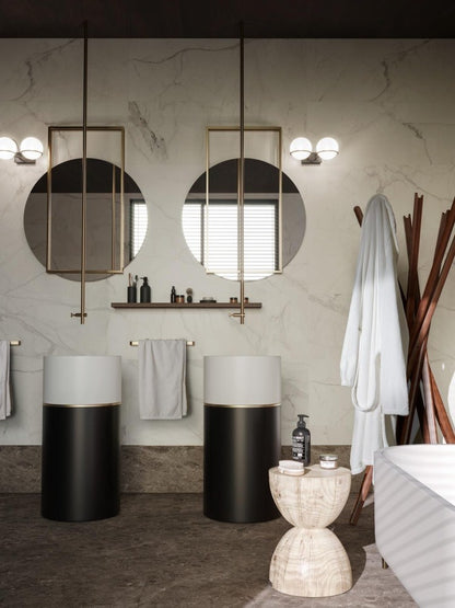 Faianta baie / bucatarie rectificata alba 40x120 cm, Marazzi Allmarble Wall Golden White Satin