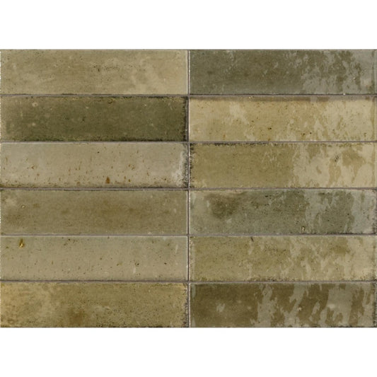 Gresie exterior / interior portelanata maro 6x24 cm, Marazzi Lume Musk Lux