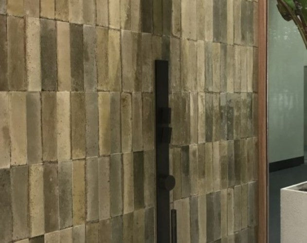 Gresie exterior / interior portelanata maro 6x24 cm, Marazzi Lume Musk Lux