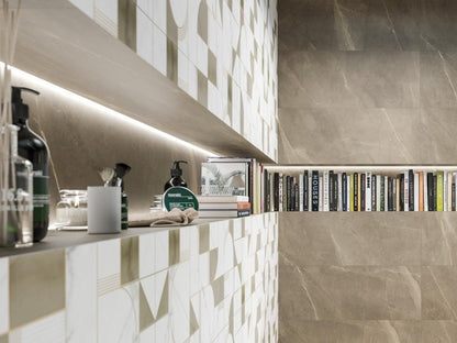 Faianta baie / bucatarie rectificata maro 40x120 cm, Marazzi Allmarble Wall Pulpis Lux