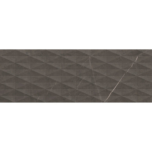 Faianta baie / bucatarie rectificata antracit 40x120 cm, Marazzi Allmarble Wall Imperiale Satin Struttura Pave 3D