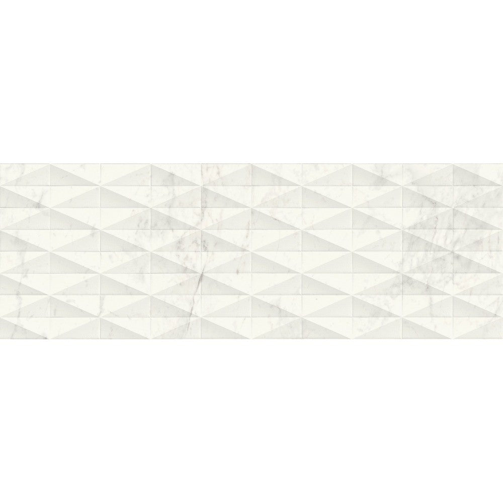 Faianta baie / bucatarie rectificata alba 40x120 cm, Marazzi Allmarble Wall Altissimo Lux Struttura Pave 3D