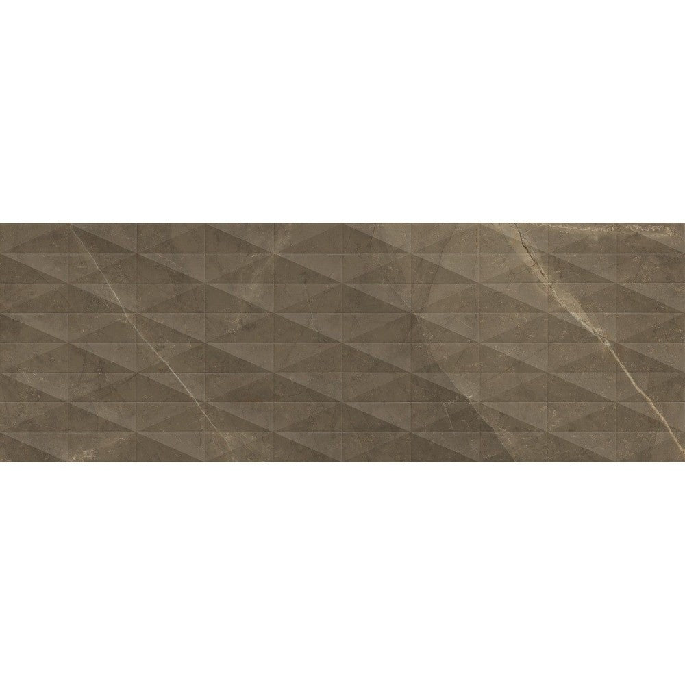 Faianta baie / bucatarie rectificata maro 40x120 cm, Marazzi Allmarble Wall Pulpis Lux Struttura Pave 3D