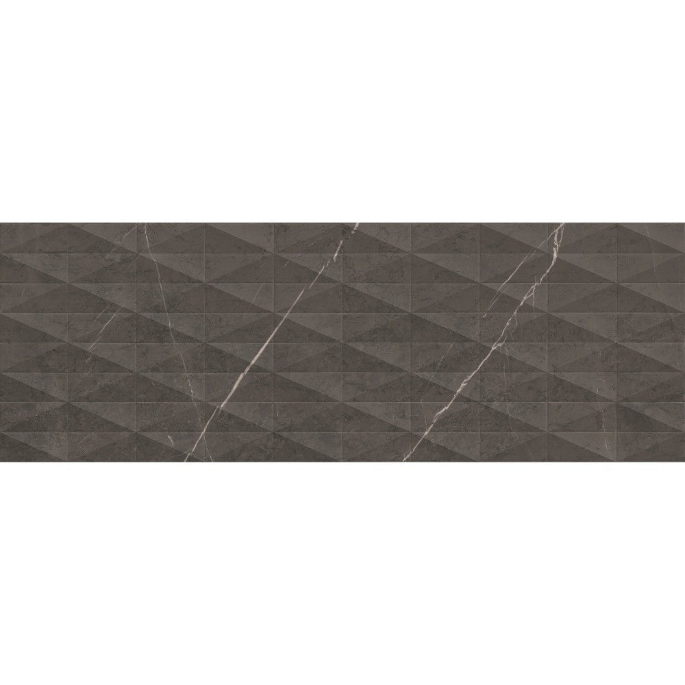 Faianta baie / bucatarie rectificata antracit 40x120 cm, Marazzi Allmarble Wall Imperiale Lux Struttura Pave 3D