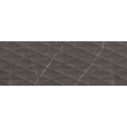 Faianta baie / bucatarie rectificata antracit 40x120 cm, Marazzi Allmarble Wall Imperiale Lux Struttura Pave 3D