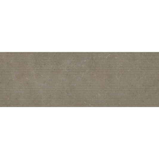Faianta baie / bucatarie rectificata gri 60x180 cm, Marazzi Magnifica Limestone Taupe Strutturato Mikado 3D