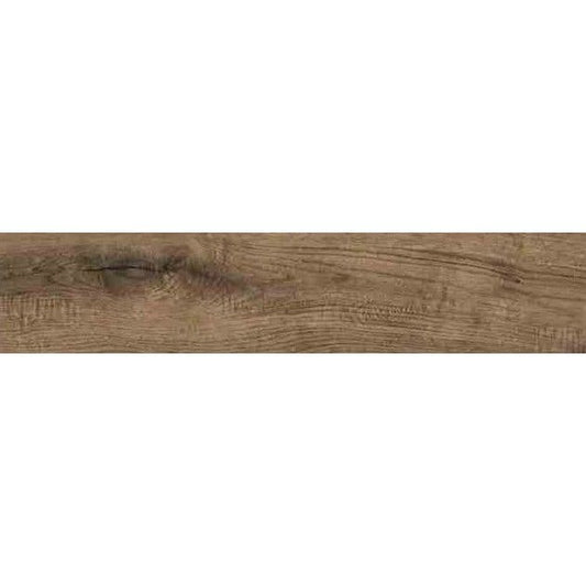 Gresie exterior / interior portelanata rectificata maro 22x120 cm, Marazzi Vero Rovere Grip