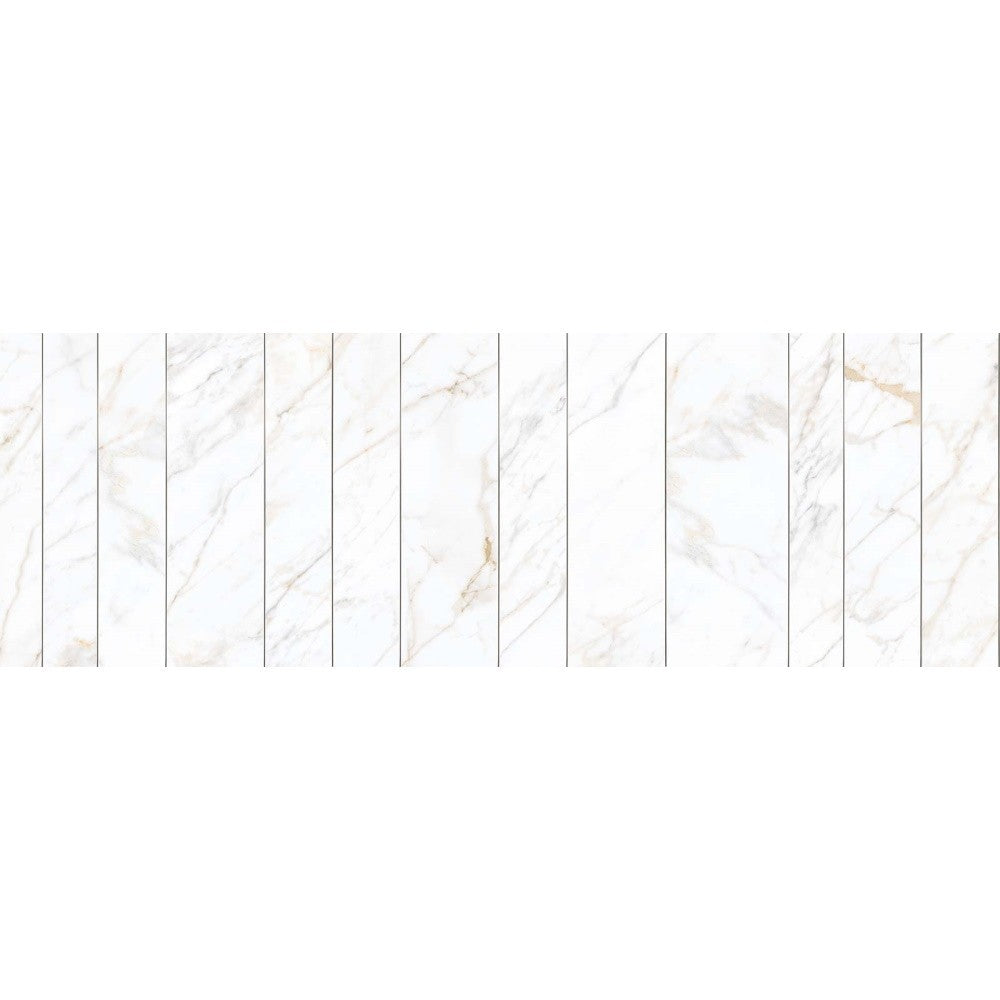 Mozaic 60x180 cm, Marazzi Magnifica Calacatta Gold Strip Metal Insert
