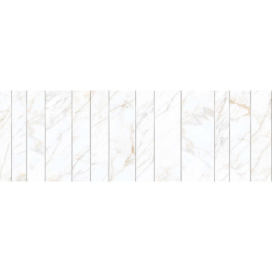 Mozaic 60x180 cm, Marazzi Magnifica Calacatta Gold Strip Metal Insert