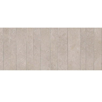 Mozaic 60x180 cm, Marazzi Magnifica Limestone Taupe Strip Metal Insert