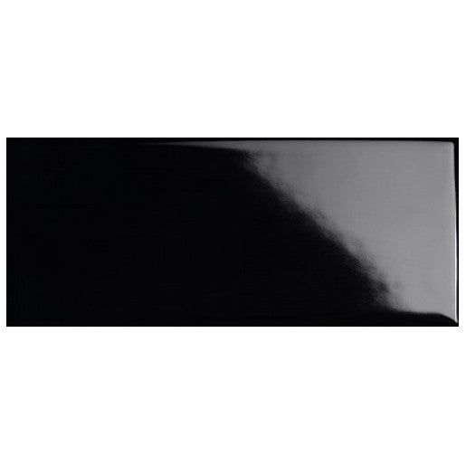 Faianta baie / bucatarie neagra lucioasa 7.5x15 cm, Marazzi Hello Lux Black