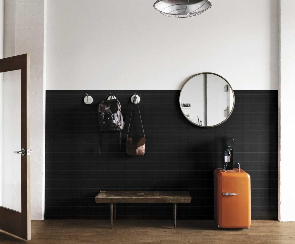 Faianta baie / bucatarie neagra 7.5x15 cm, Marazzi Hello Black