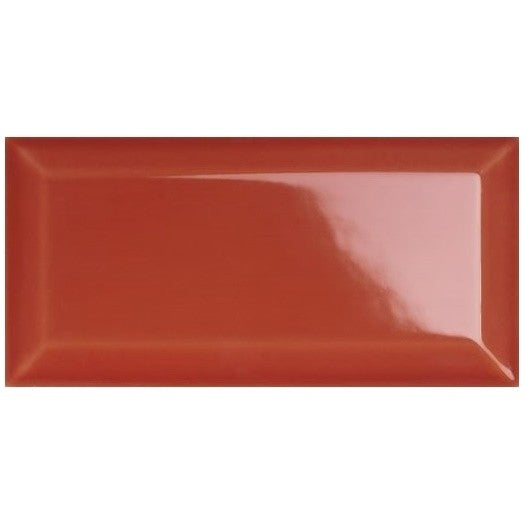 Faianta baie / bucatarie rosie lucioasa 7.5x15 cm, Marazzi Hello Diamantato Lux Red