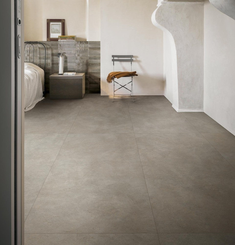 Gresie exterior / interior portelanata rectificata gri 60x60 cm, Marazzi Terratech Salvia