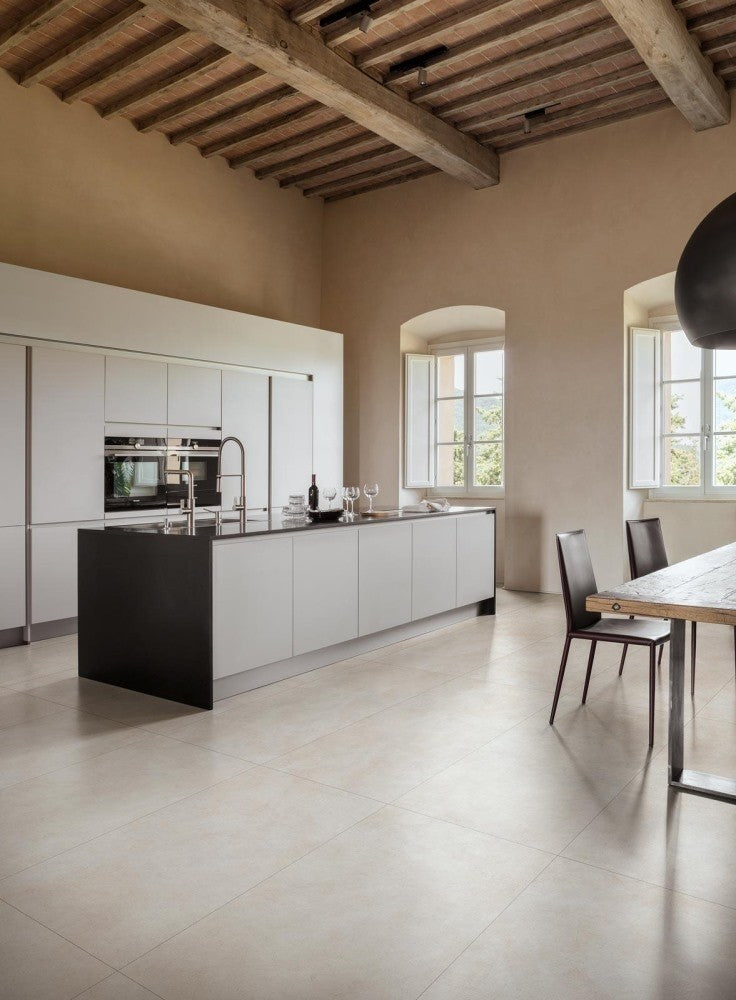 Gresie exterior / interior portelanata rectificata crem 30x60 cm, Marazzi Terratech Avorio