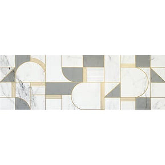 Decor interior alb 40x120 cm, Marazzi Allmarble Wall Statuario Satin Club