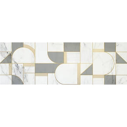 Decor interior alb 40x120 cm, Marazzi Allmarble Wall Statuario Satin Club