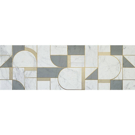 Decor interior alb 40x120 cm, Marazzi Allmarble Wall Golden White Satin Club