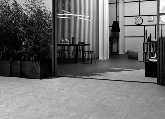 Gresie exterior portelanata rectificata gri 60x60 cm, Marazzi Work Grey Strutturato