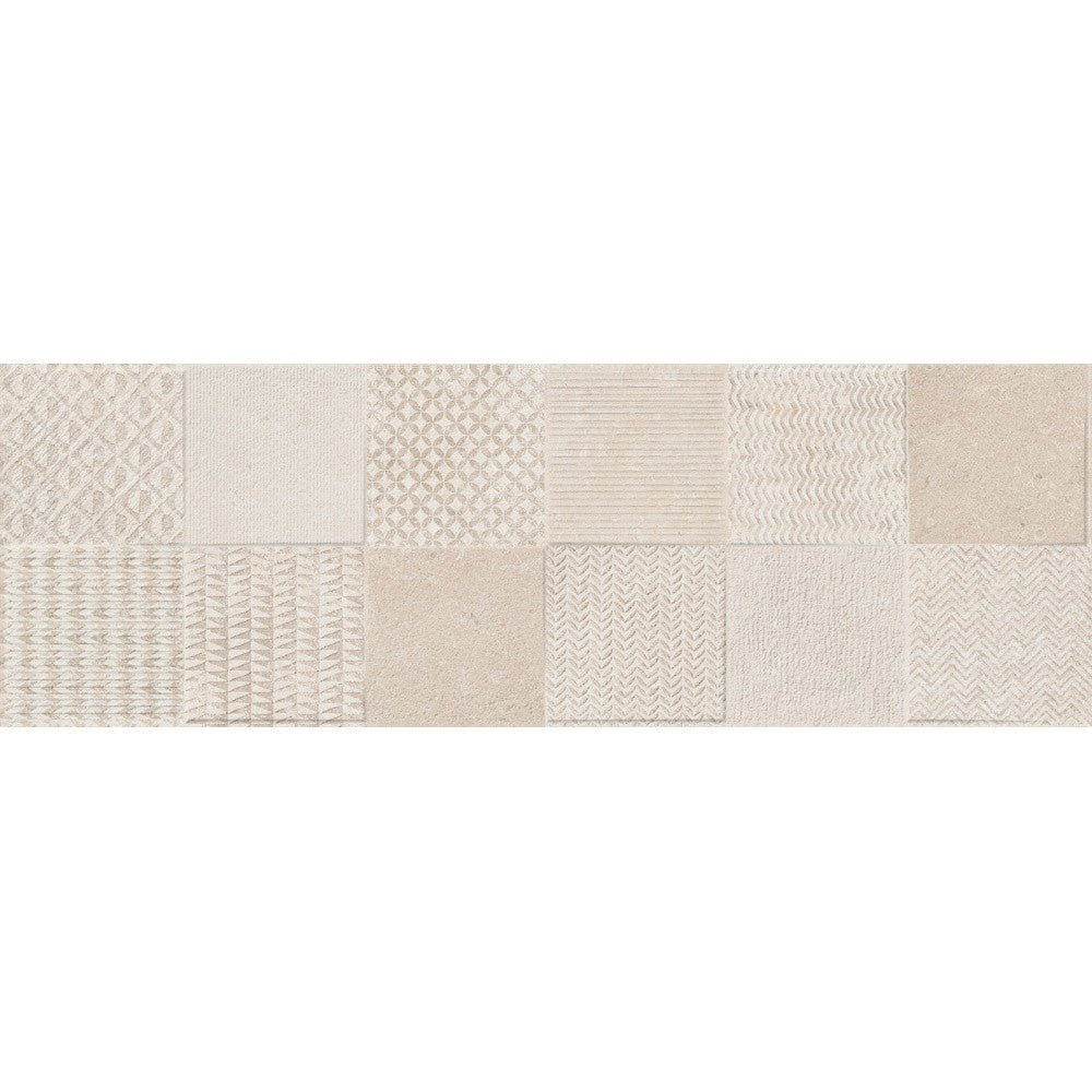 Faianta baie / bucatarie rectificata bej/crem 30x90 cm, Marazzi Puro Caracter Wall Decoro Quad
