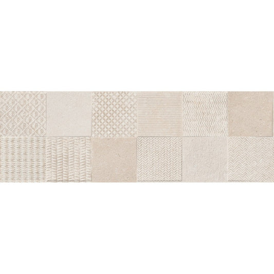 Faianta baie / bucatarie rectificata bej/crem 30x90 cm, Marazzi Puro Caracter Wall Decoro Quad