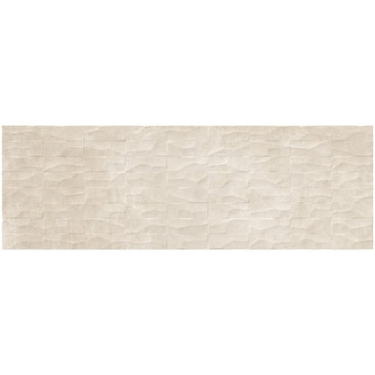 Faianta baie / bucatarie rectificata bej 30x90 cm, Marazzi Puro Plaza Wall Beige Struttura Range 3D