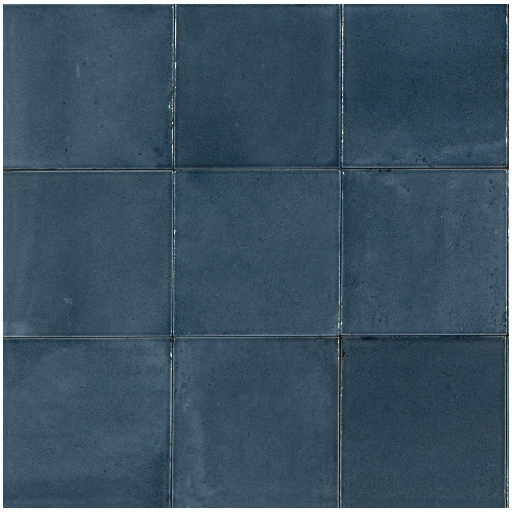 Gresie interior portelanata albastra 15x15 cm, Marazzi Rice Blu Lux