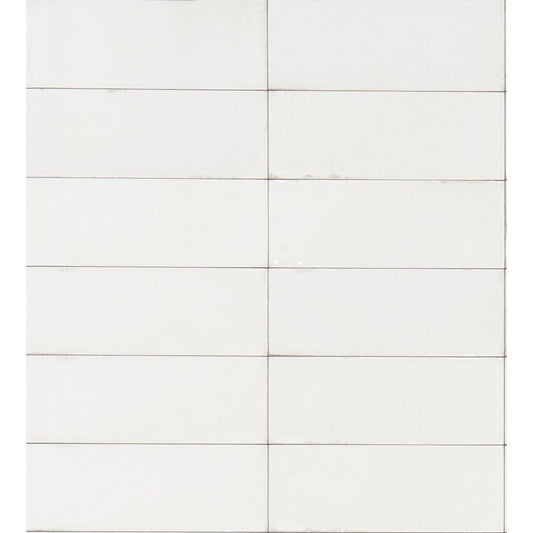 Gresie interior portelanata alba 7.5x20 cm, Marazzi Rice Bianco Lux