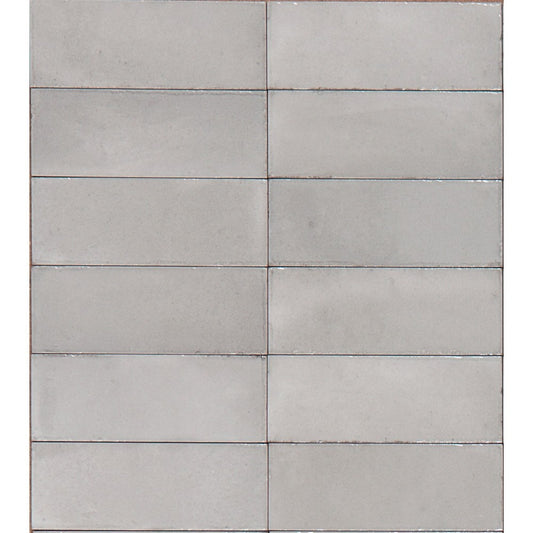 Gresie interior portelanata gri 7.5x20 cm, Marazzi Rice Grigio Lux