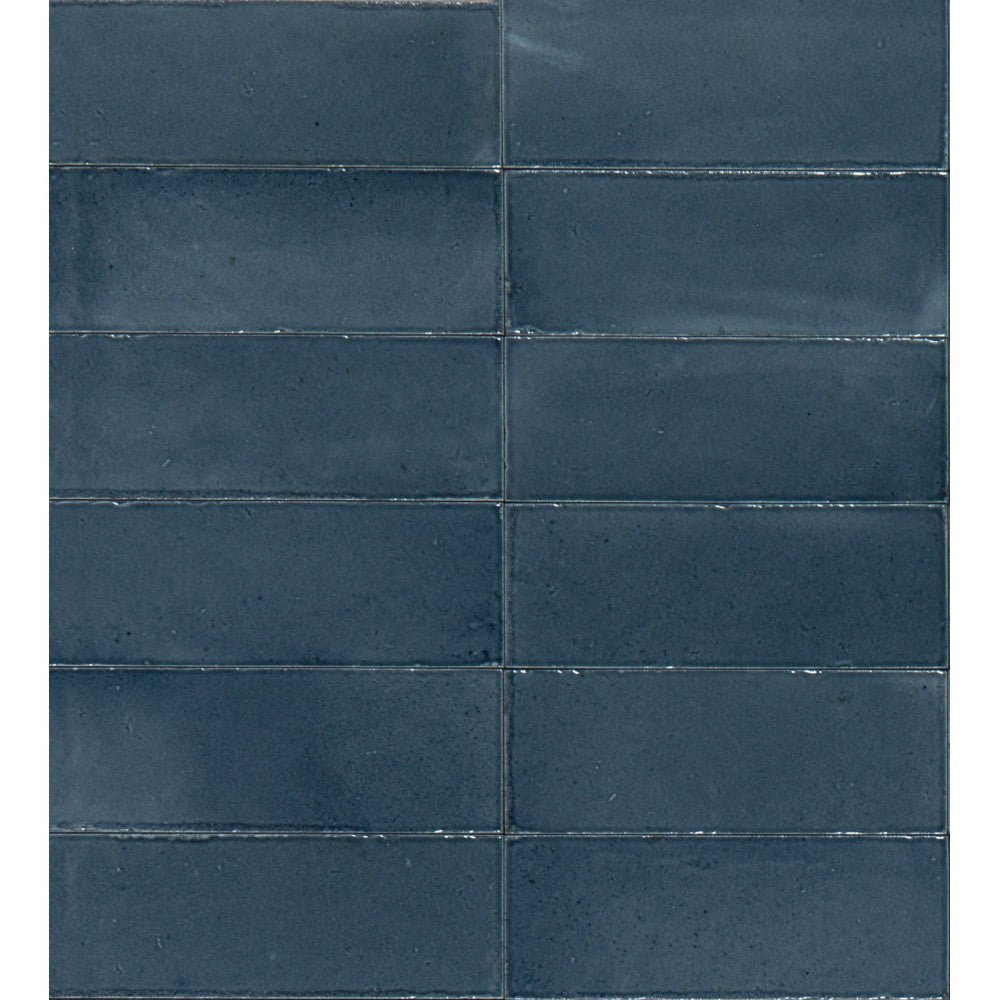 Gresie interior portelanata albastra 7.5x20 cm, Marazzi Rice Blu Lux