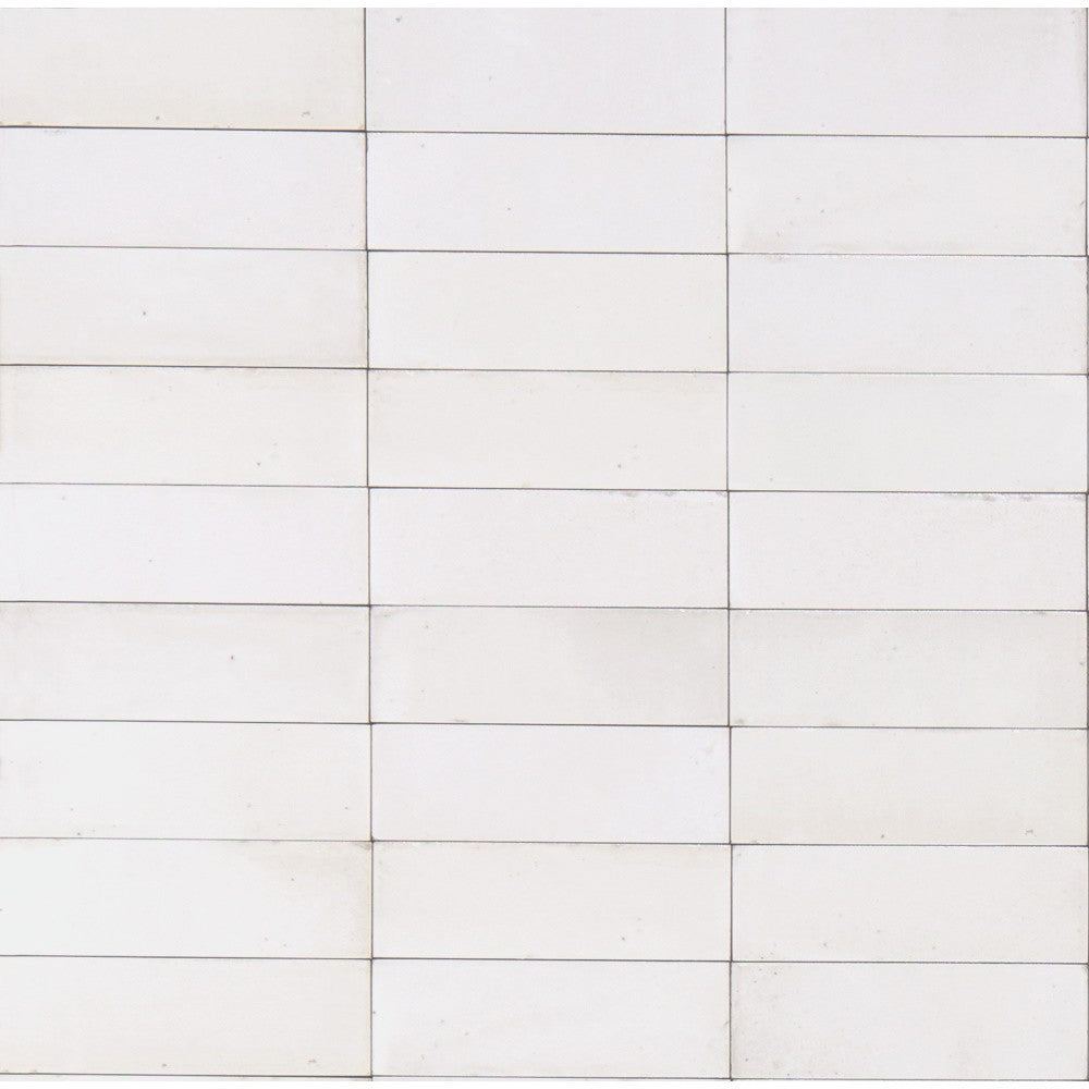 Gresie interior portelanata alba 5x15 cm, Marazzi Rice Bianco Lux