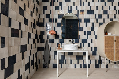 Gresie interior portelanata alba 5x15 cm, Marazzi Rice Bianco Lux