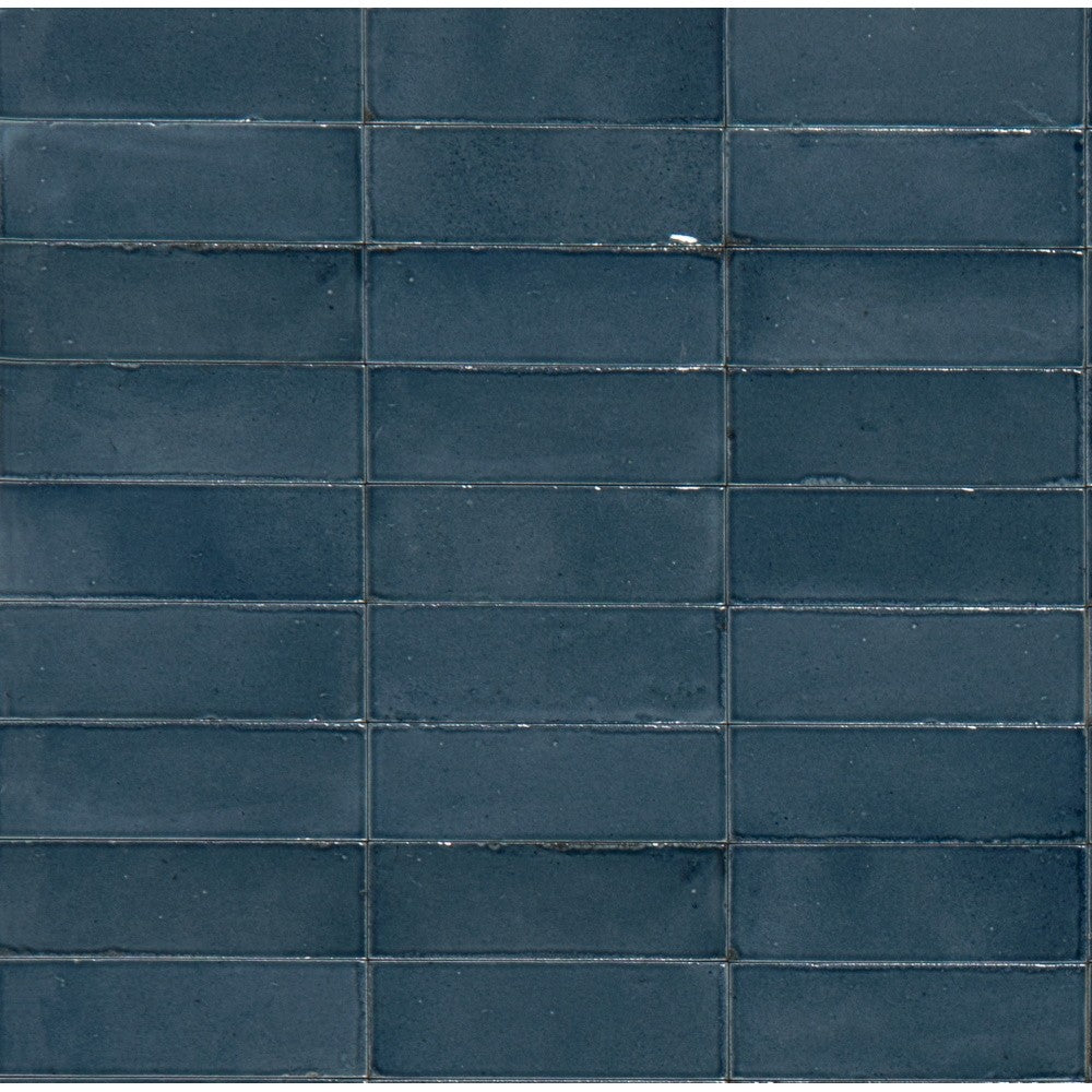 Gresie interior portelanata albastra 5x15 cm, Marazzi Rice Blu Lux