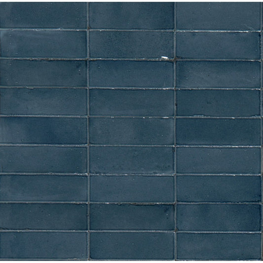 Gresie interior portelanata albastra 5x15 cm, Marazzi Rice Blu Lux