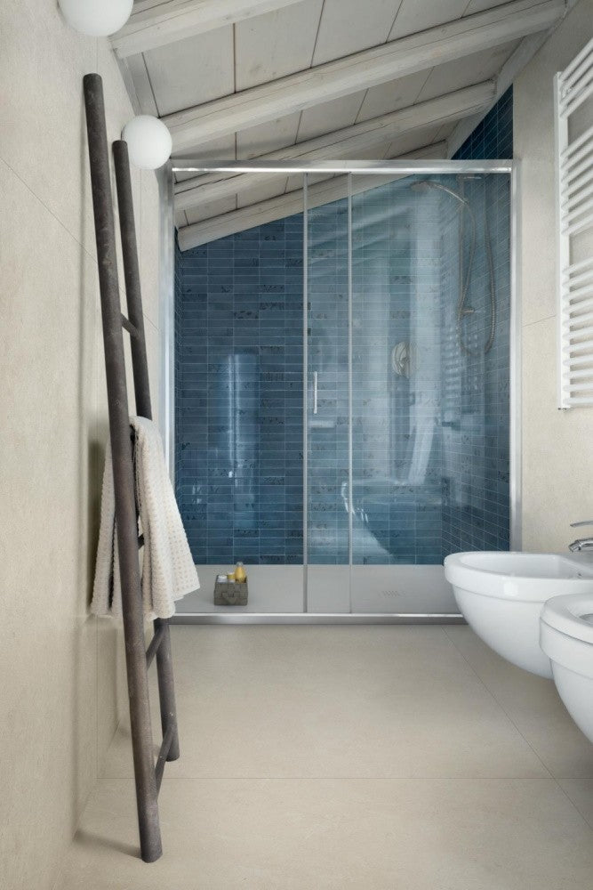 Decor interior albastru 5x15 cm, Marazzi Rice Blu Leaf Lux