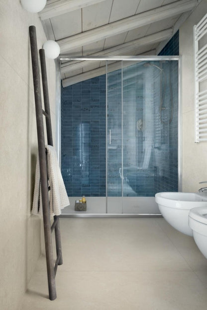 Decor interior albastru 5x15 cm, Marazzi Rice Blu Leaf Lux