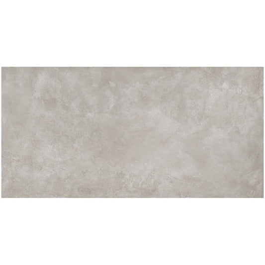Gresie exterior portelanata rectificata gri 60x120 cm, Marazzi Puro Plaza Grey Strutturato
