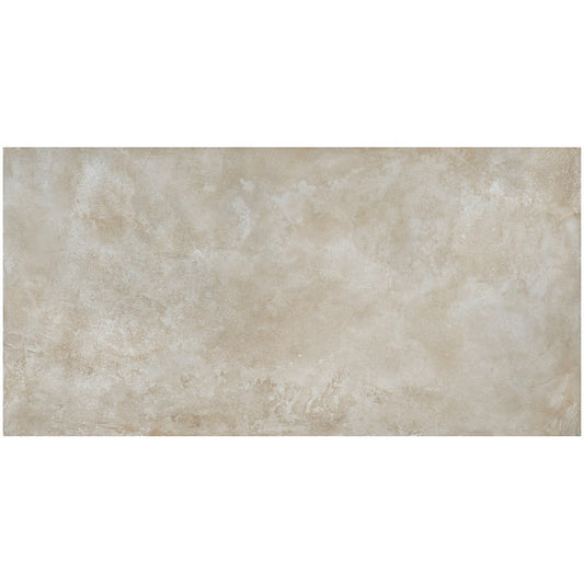 Gresie exterior portelanata rectificata bej/gri 60x120 cm, Marazzi Puro Plaza Multicolor Strutturato