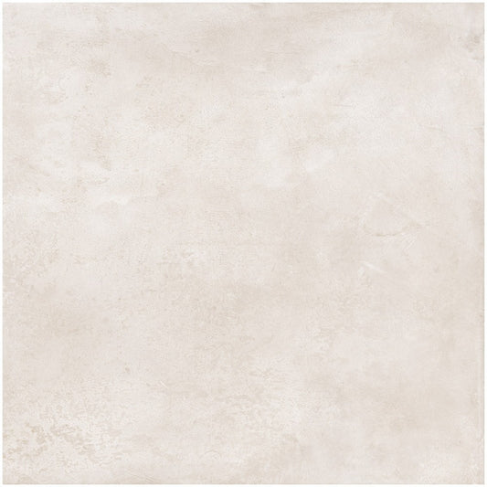 Gresie exterior portelanata rectificata alba 60x60 cm, Marazzi Puro Plaza White Strutturato