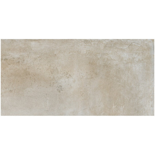Gresie exterior portelanata rectificata bej/gri 30x60 cm, Marazzi Puro Plaza Multicolor Strutturato