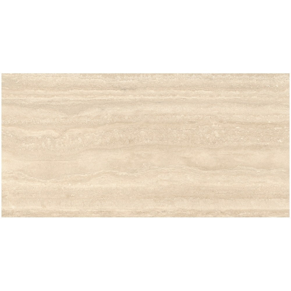 Gresie interior portelanata rectificata crem 60x120 cm, Marazzi Mystone Travertino Classico