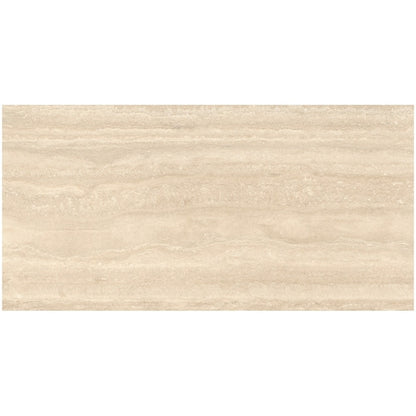 Gresie interior portelanata rectificata crem 60x120 cm, Marazzi Mystone Travertino Classico