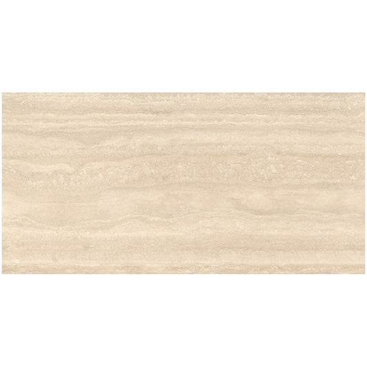 Gresie interior portelanata rectificata crem 60x120 cm, Marazzi Mystone Travertino Classico Lux